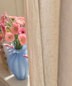 Ellos Home Gardin med multibånd Elly i resirkulert halvlinne 2-pakning