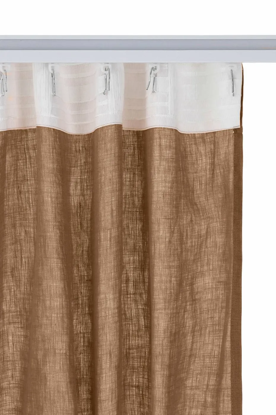 Ellos Home Gardin med multibånd Malva Wide ekstra bred, 1 stk i 100% lin