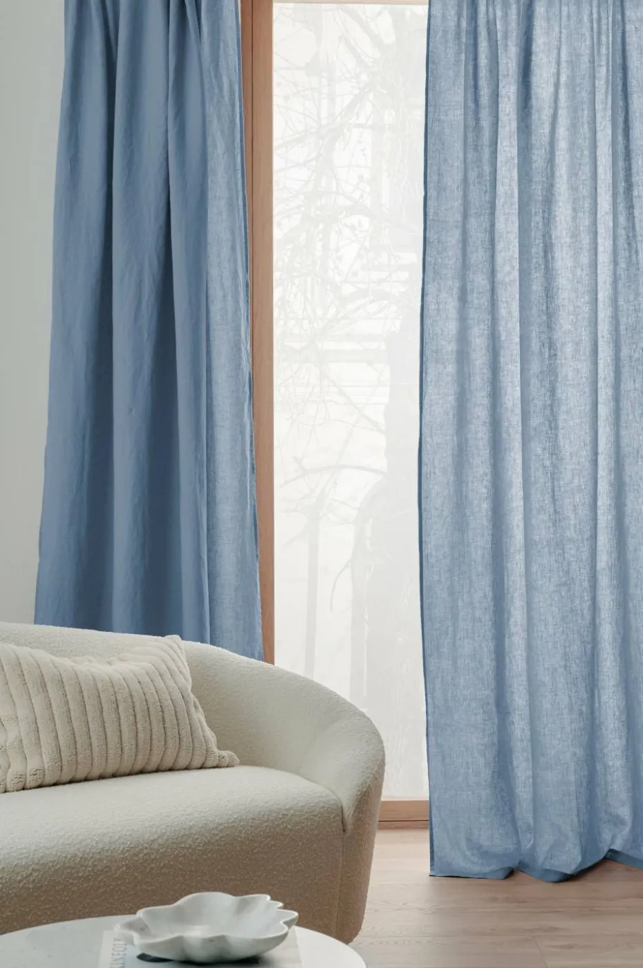 Ellos Home Gardin med multibånd Malva 2-pk i 100% lin