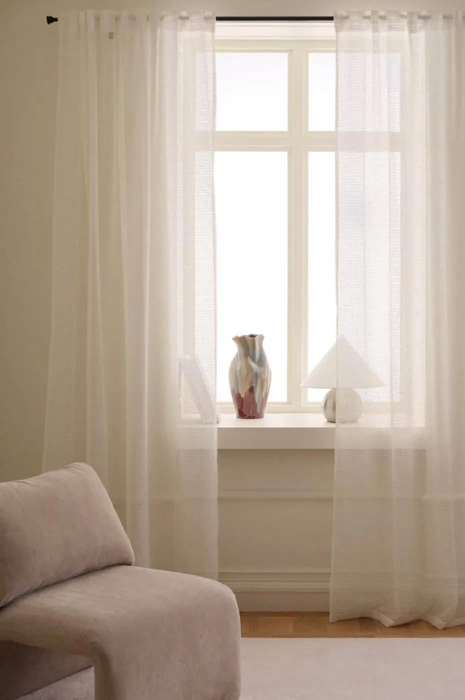 Ellos Home Gardin med multibånd Edda 2-pakning