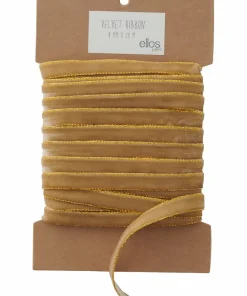 Ellos Home Gavebånd Velvety Gold i fløyel, 20 m