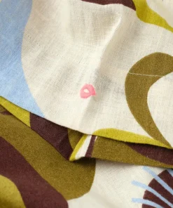 Ellos Home Kimono Elly Retro i resirkulert halvlinne