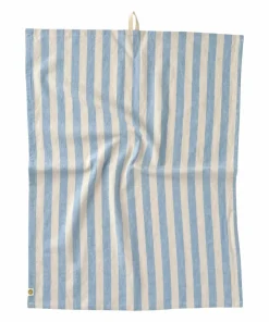Ellos Home Kjøkkenhåndkle Elly Classic Stripe i resirkulert halvlinne 2-pakning