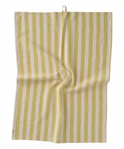 Ellos Home Kjøkkenhåndkle Elly Classic Stripe i resirkulert halvlinne 2-pakning