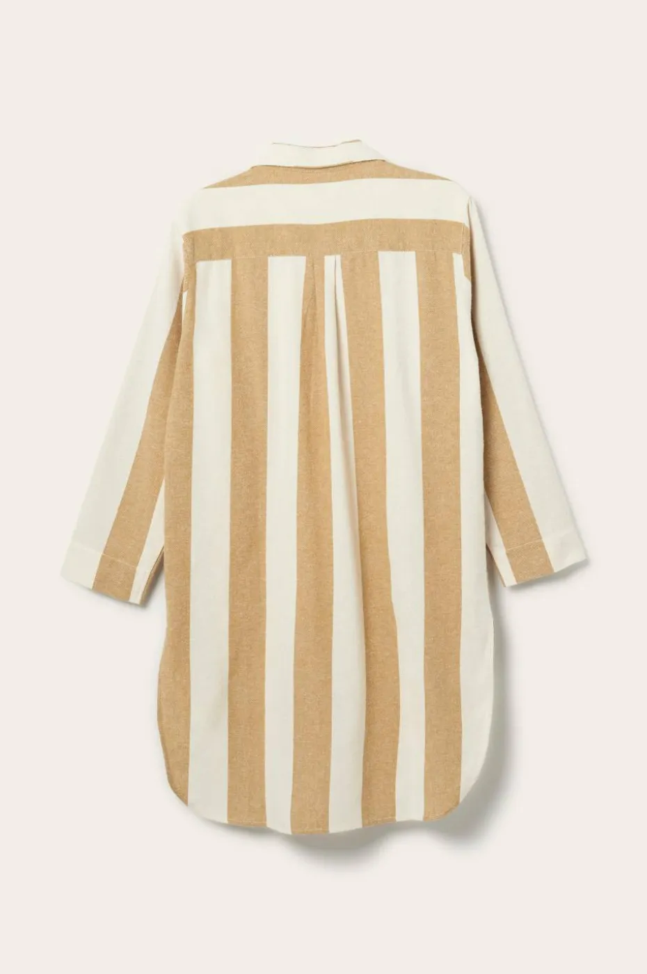Ellos Home Nattskjorte Valerie Block Stripe i bomullsflanell