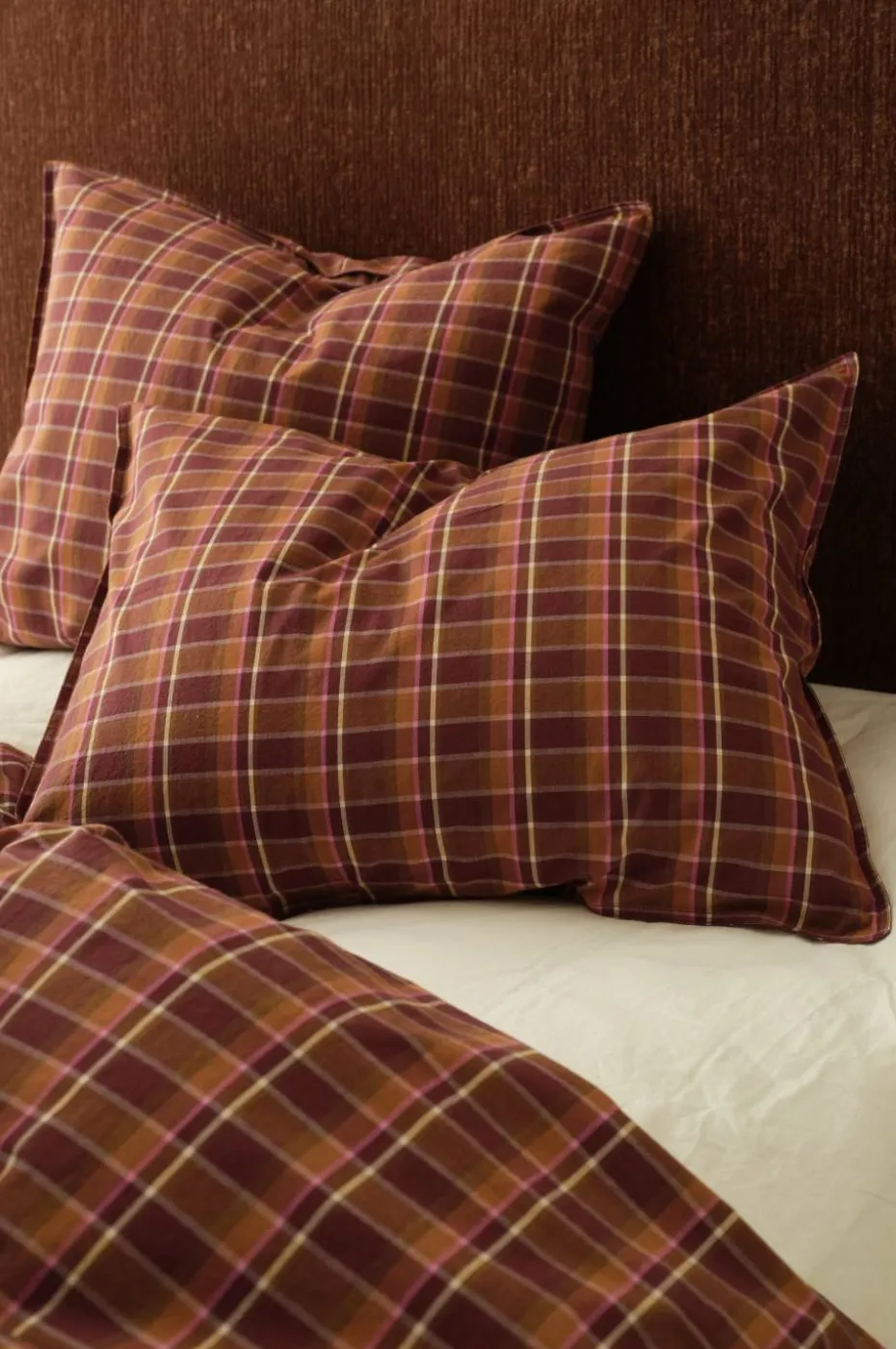 Ellos Home Putetrekk Avery Check i bomullspercale