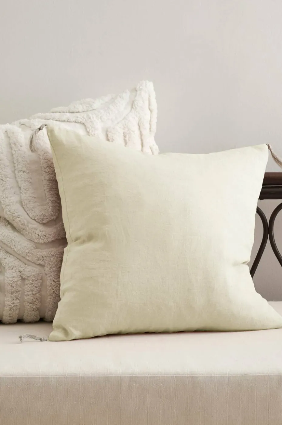 Ellos Home Putetrekk Candice Tassel i vasket lin 50x50 cm