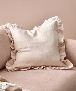 Ellos Home Putetrekk Candice Frill i vasket lin