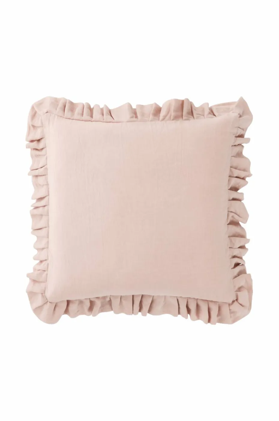 Ellos Home Putetrekk Candice Frill i vasket lin