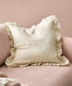 Ellos Home Putetrekk Candice Frill i vasket lin