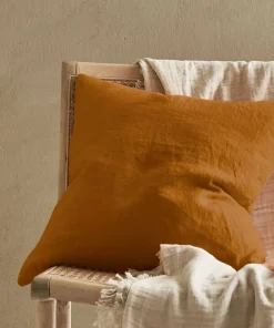 Ellos Home Putetrekk Candice Zip i vasket lin 50x50 cm