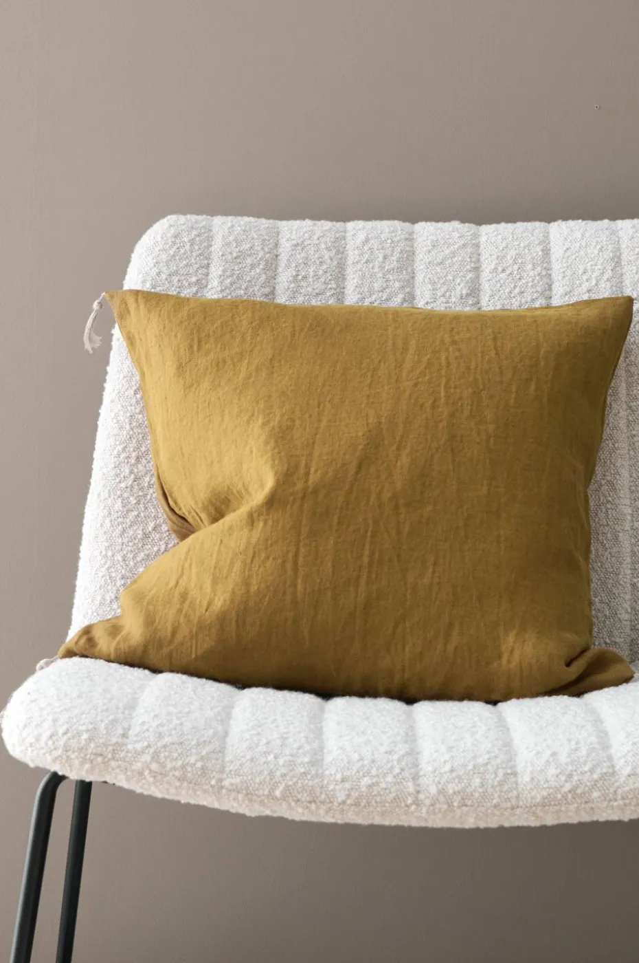 Ellos Home Putetrekk Candice Tassel i vasket lin 50x50 cm