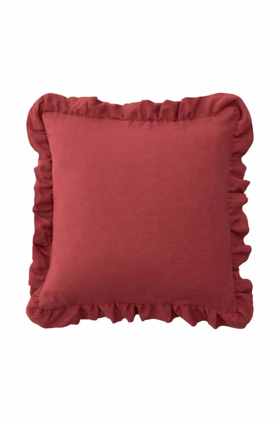 Ellos Home Putetrekk Candice Frill i vasket lin