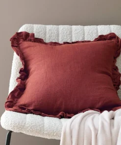 Ellos Home Putetrekk Candice Frill i vasket lin