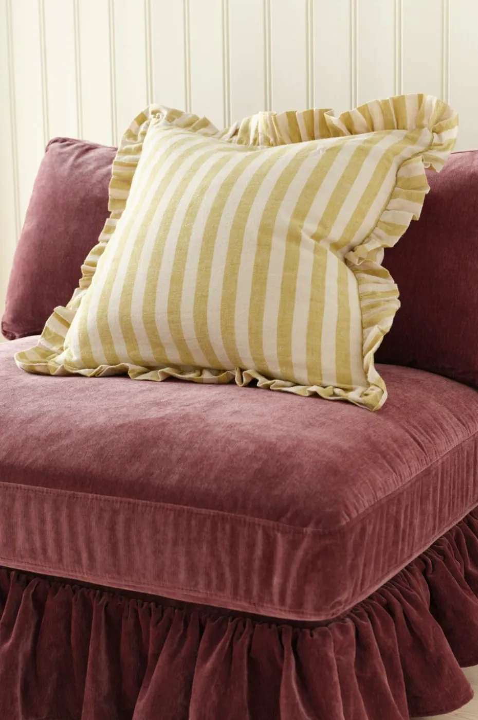 Ellos Home Putetrekk Elly Classic Stripe i resirkulert halvlinne