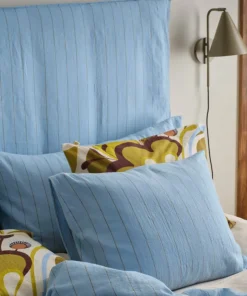Ellos Home Putetrekk Elly Thin Stripe i resirkulert halvlinne
