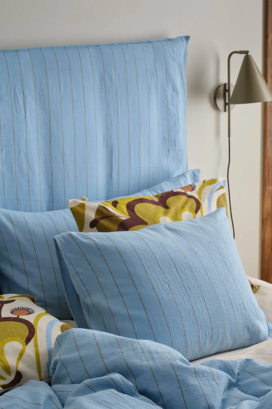 Ellos Home Putetrekk Elly Thin Stripe i resirkulert halvlinne
