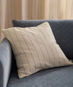 Ellos Home Putetrekk Elly Thin Stripe i resirkulert halvlinne