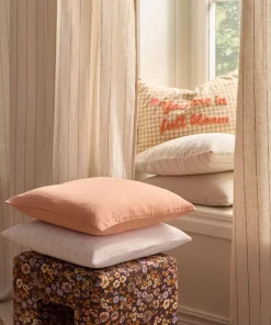 Ellos Home Putetrekk Elly Thin Stripe i resirkulert halvlinne