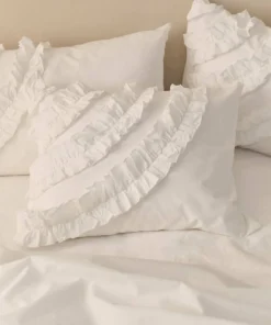 Ellos Home Putetrekk Juliette Curve Frill i vasket bomull