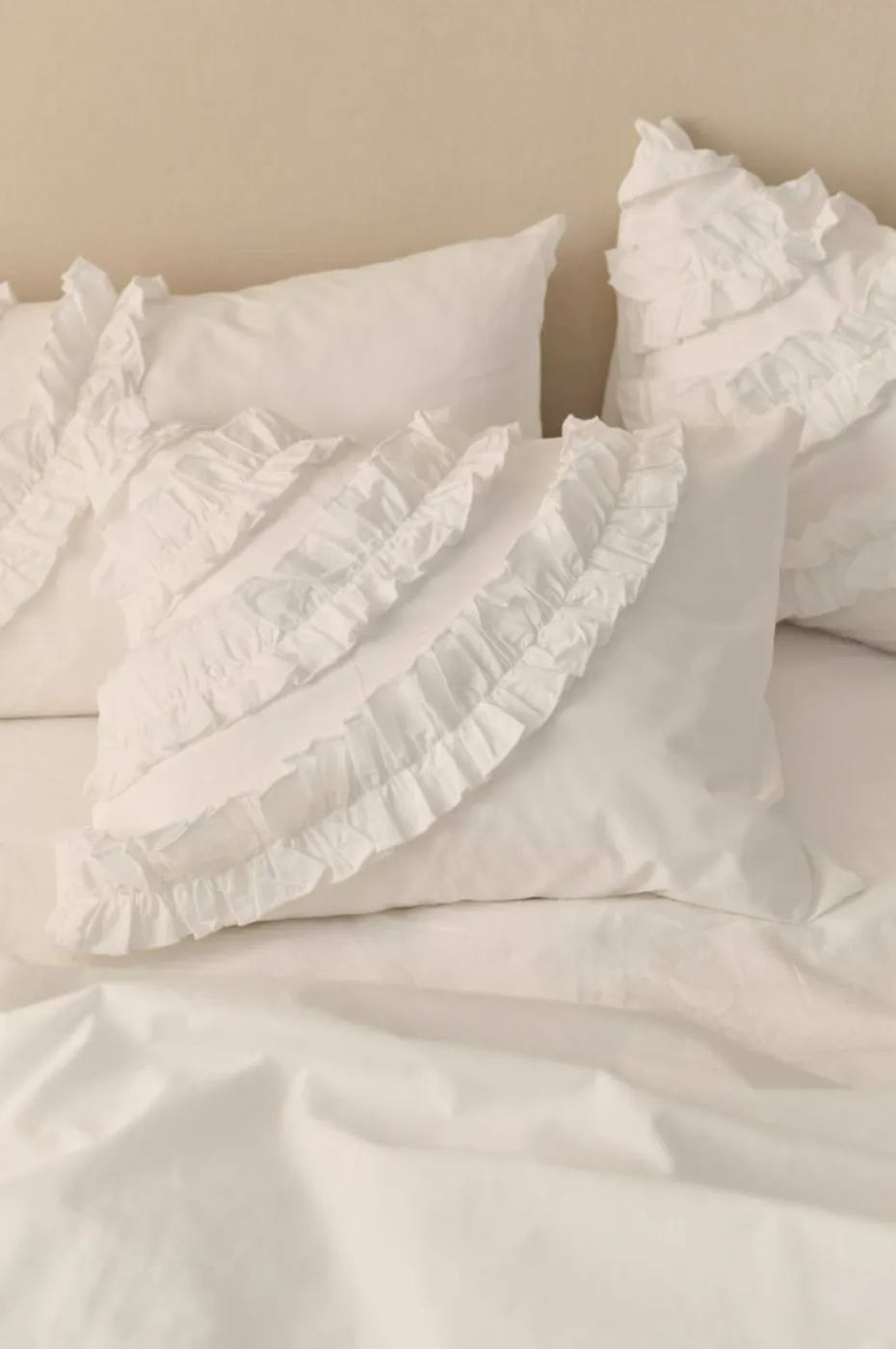 Ellos Home Putetrekk Juliette Curve Frill i vasket bomull