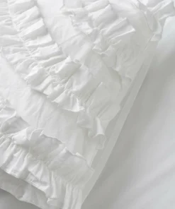 Ellos Home Putetrekk Juliette Curve Frill i vasket bomull