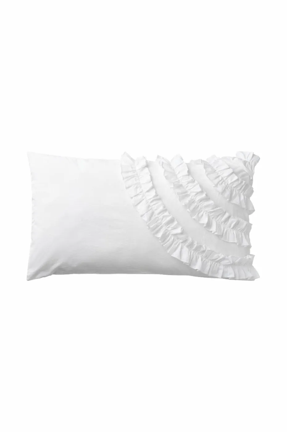 Ellos Home Putetrekk Juliette Curve Frill i vasket bomull
