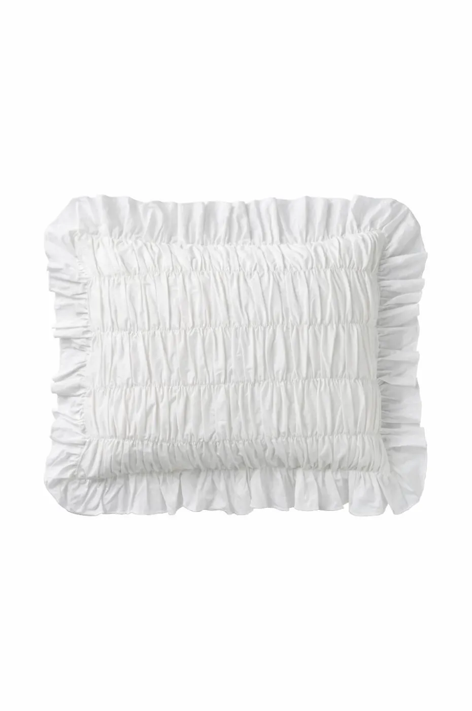 Ellos Home Putetrekk Juliette Elastic Frill i vasket bomull