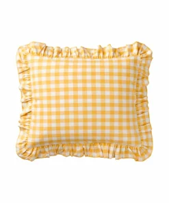 Ellos Home Putetrekk Sonneli Check Frill PC i bomull