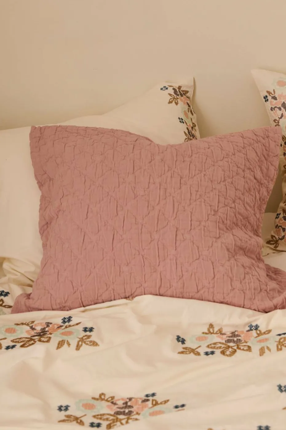 Ellos Home Putetrekk Thelma Check i bomull, 50x50 cm
