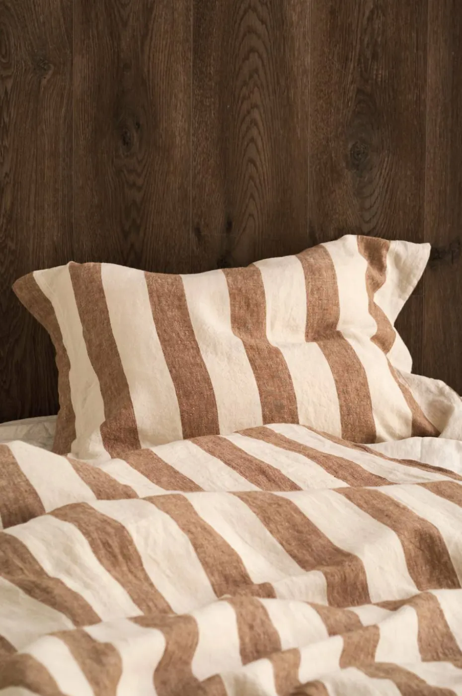 Ellos Home Putevar Candice Block Stripe i vasket lin