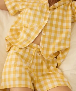 Ellos Home Pyjamasshorts Sonnelie Check i bomull