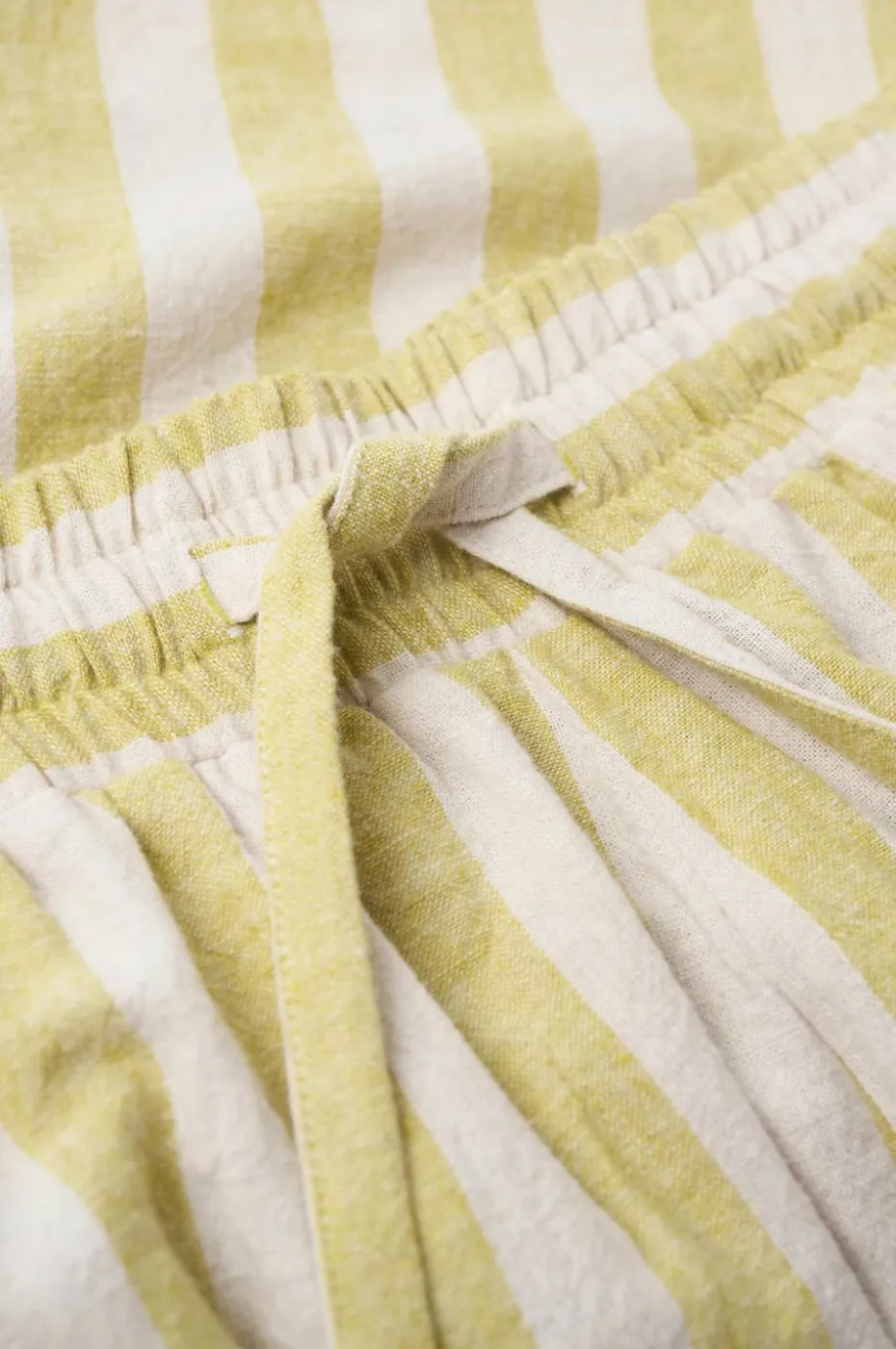 Ellos Home Pyjamasshorts Elly Classic Stripe i resirkulert halvlinne