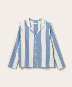 Ellos Home Pysjamasskjorte Valerie Block Stripe Long Sleeve