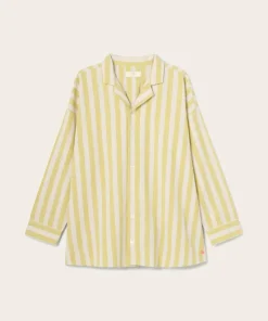 Ellos Home Pysjamasskjorte Elly Classic Stripe i resirkulert halvlinne