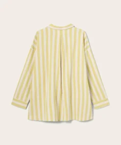 Ellos Home Pysjamasskjorte Elly Classic Stripe i resirkulert halvlinne