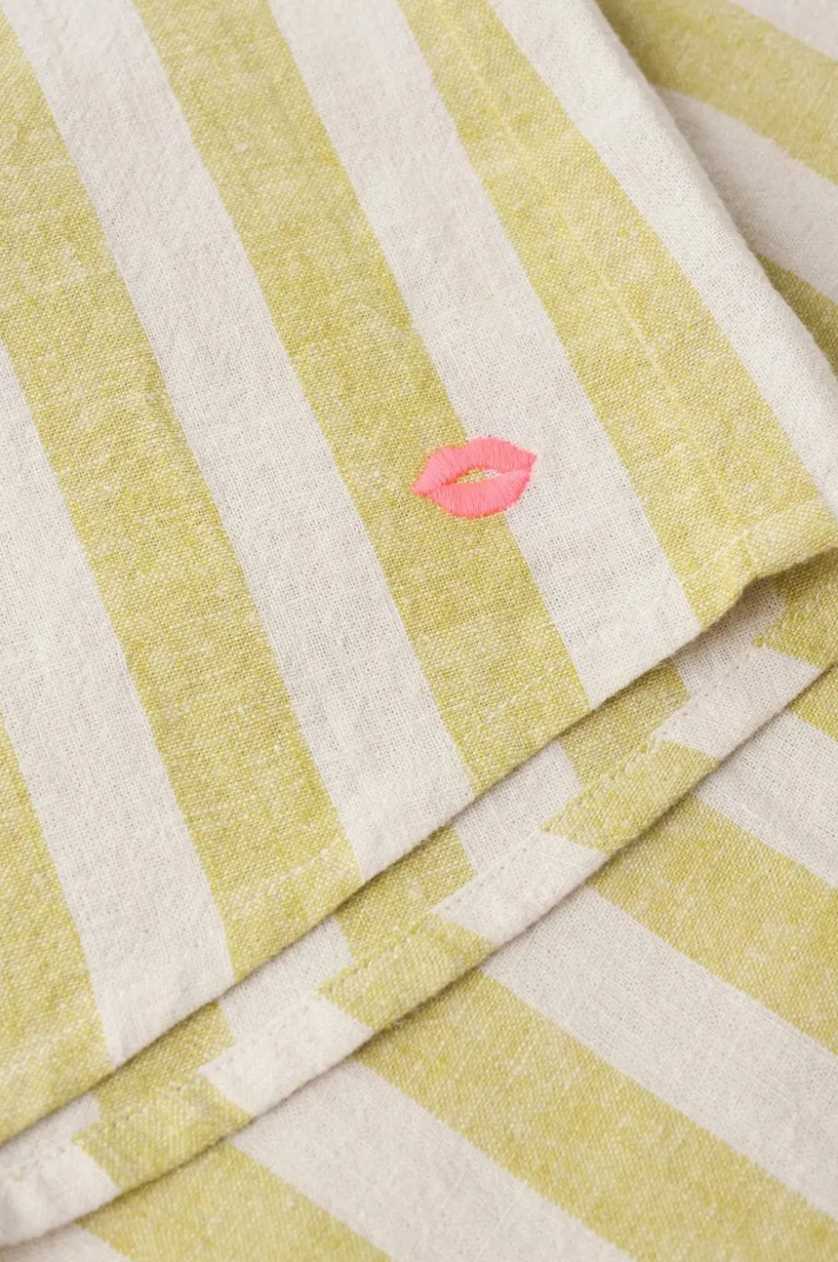 Ellos Home Pysjamasskjorte Elly Classic Stripe i resirkulert halvlinne