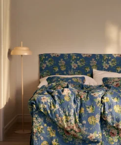 Ellos Home Sengekappe Candice Rose i vasket lin 52 cm