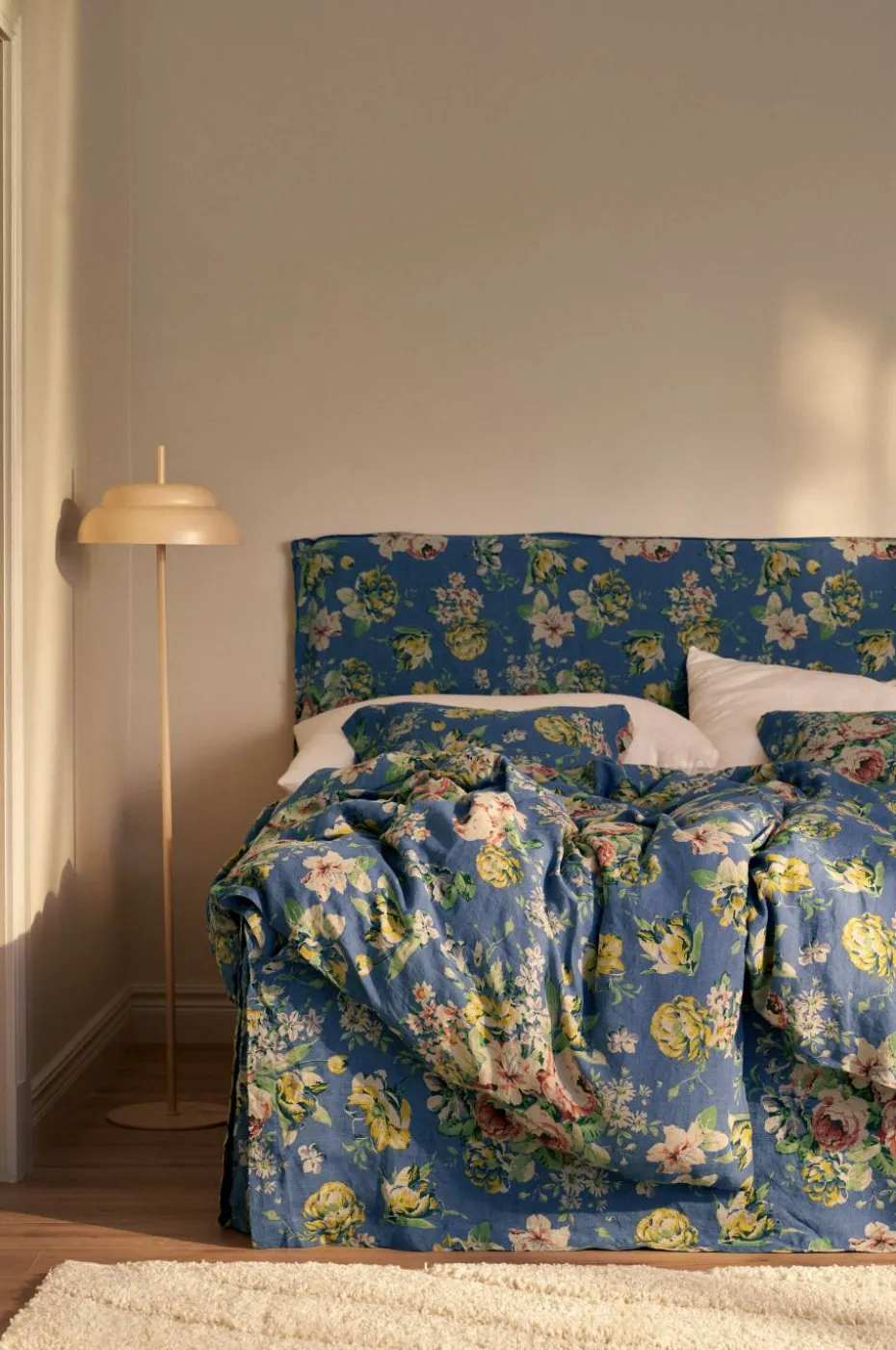 Ellos Home Sengekappe Candice Rose i vasket lin 52 cm