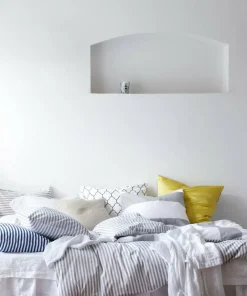 Ellos Home Sengekappe Candice i vasket lin 45 cm