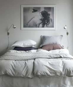 Ellos Home Sengekappe Candice i vasket lin 45 cm