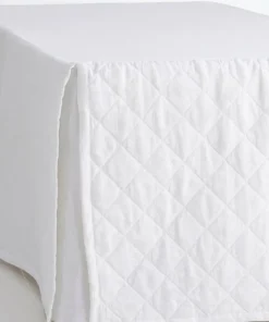 Ellos Home Sengekappe Candice Quilted i vasket lin, høyde 60 cm