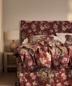 Ellos Home Sengekappe Candice Rose i vasket lin 60 cm