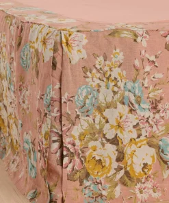 Ellos Home Sengekappe Candice Rose i vasket lin 52 cm