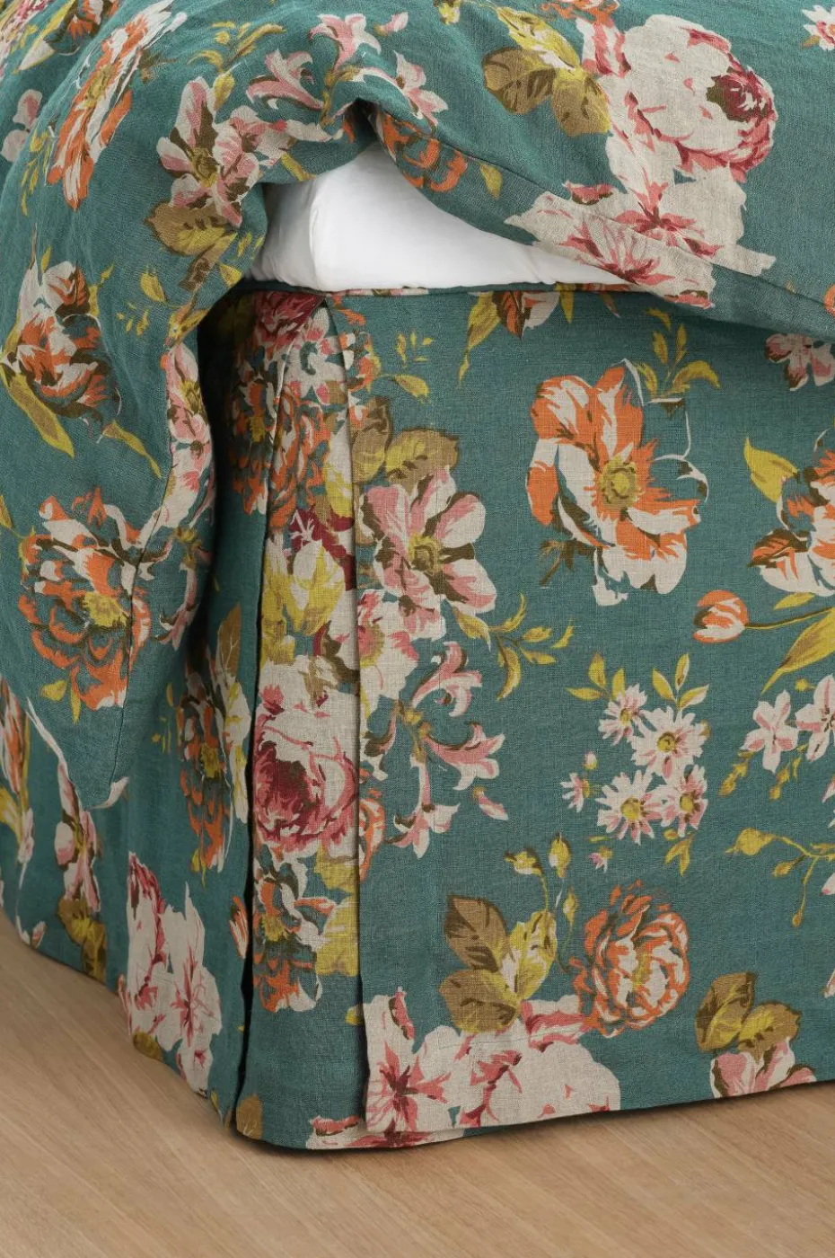 Ellos Home Sengekappe Candice Rose i vasket lin 52 cm