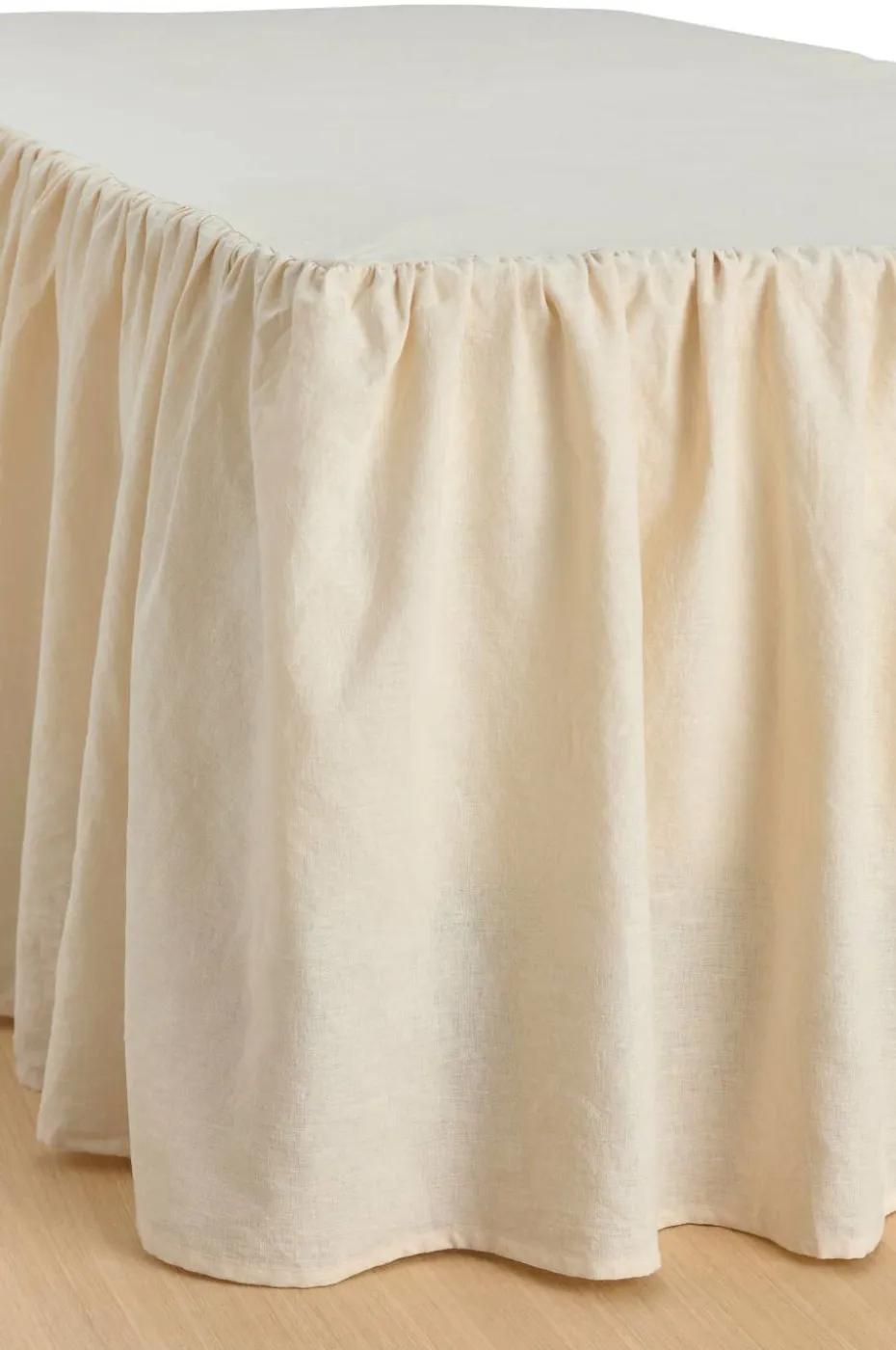 Ellos Home Sengekappe Elly Frilled i resirkulert halvlinne