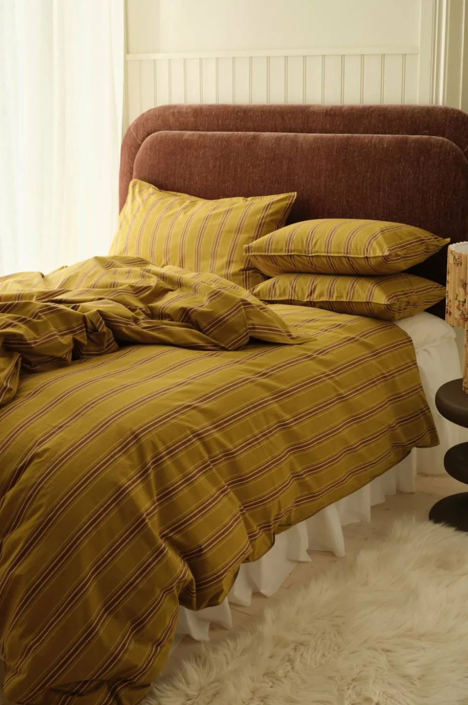 Ellos Home Sengesett Avery Stripe i bomullspercale 2 eller 3 stykker