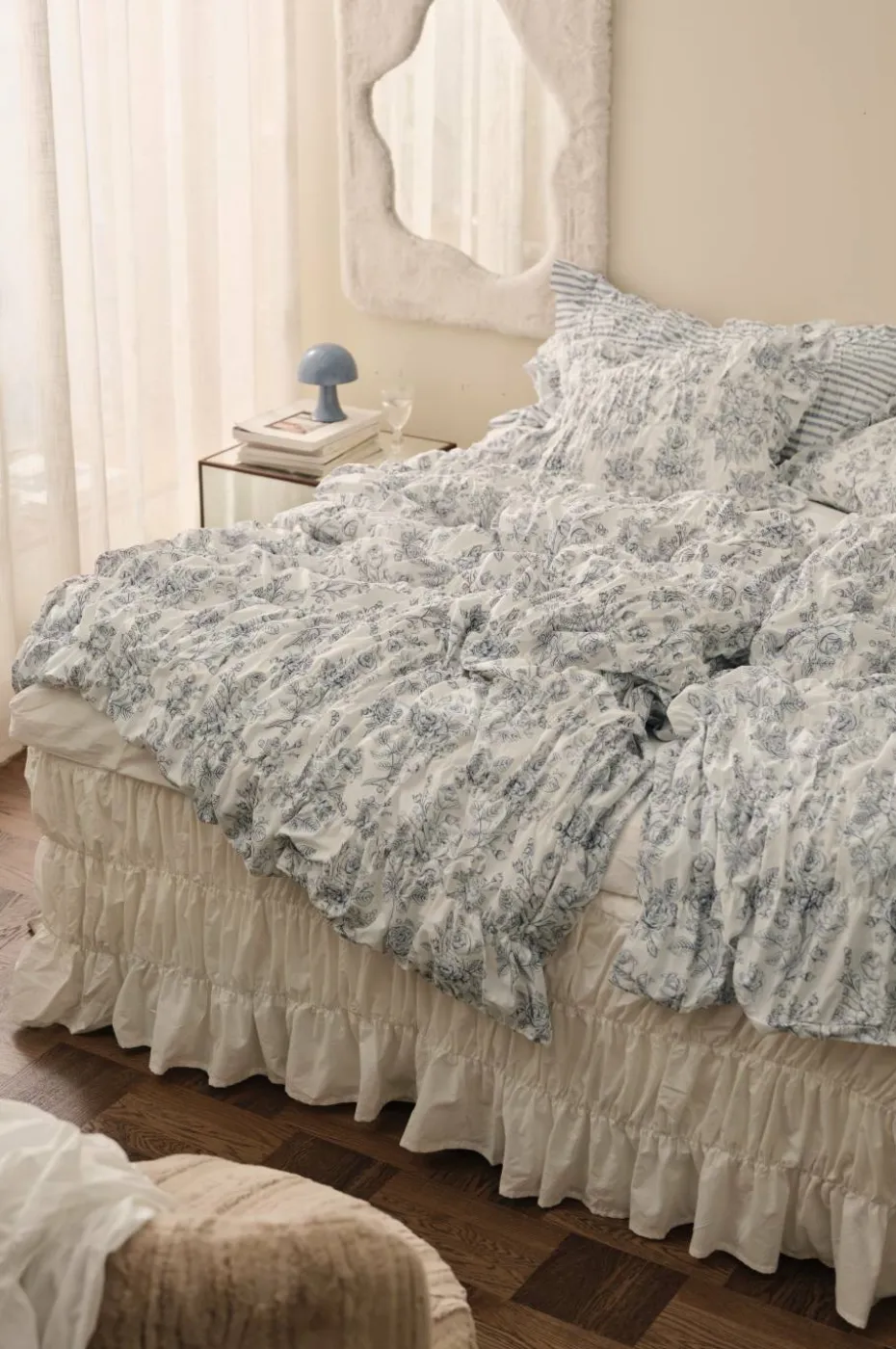 Ellos Home Sengesett Avery Elastic i bomullspercale 2 eller 3 stykker
