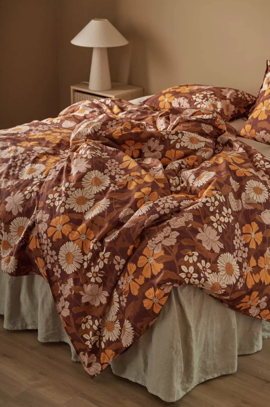 Ellos Home Sengesett Avery Flower i bomullspercale 2 eller 3 stykker