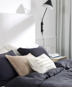 Ellos Home Sengesett Candice i vasket lin, 2 eller 3 deler